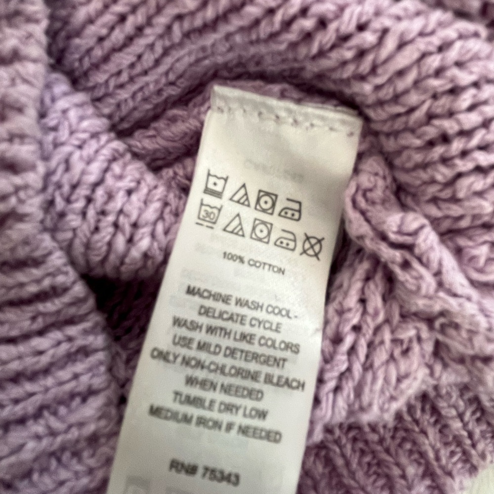 Lavender Button-Back Cardigan - Picture 5 of 7